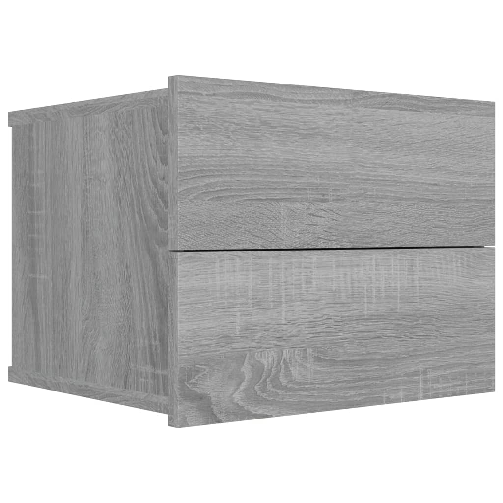 vidaXL Κομοδίνα 2 Τεμ. Γκρι Sonoma 40x30x30 εκ. από Επεξεργασμένο Ξύλο