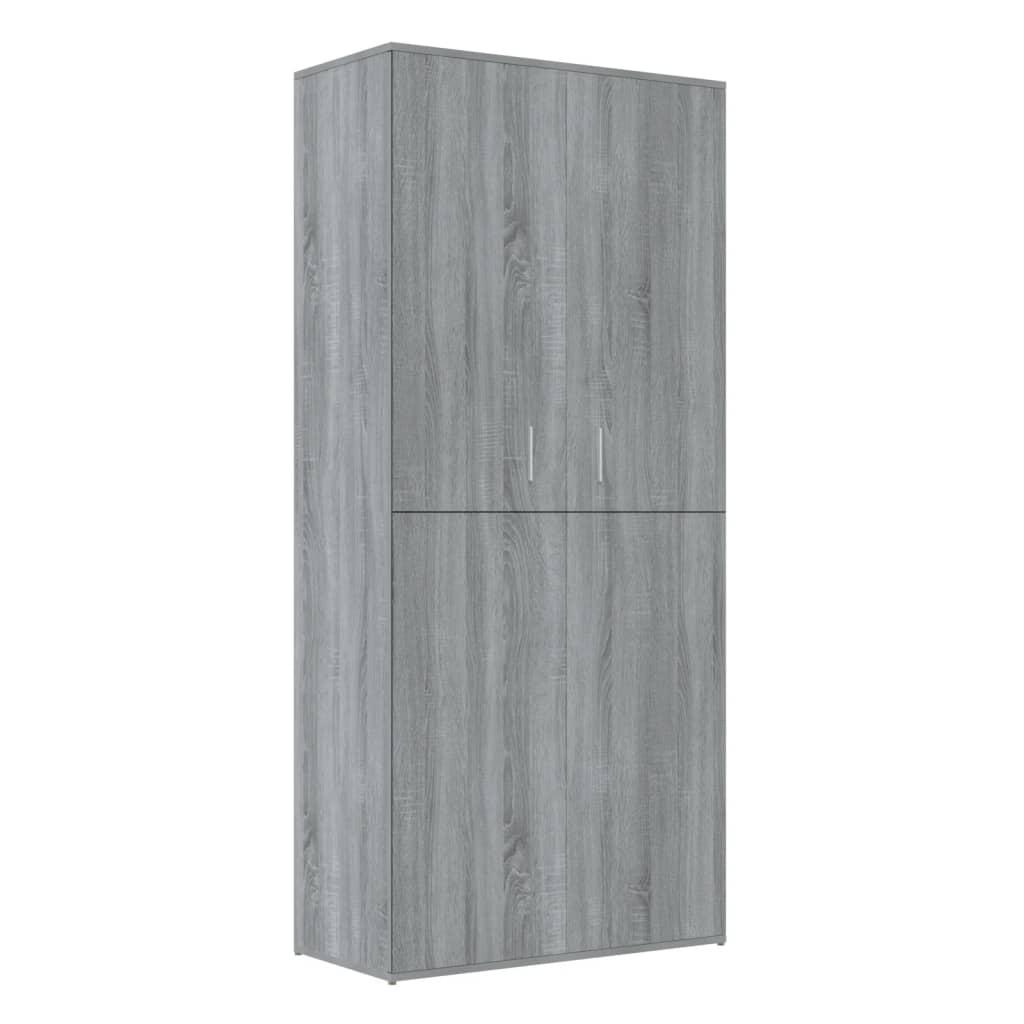 vidaXL Παπουτσοθήκη Γκρι Sonoma 80x39x178 εκ. από Επεξεργασμένο Ξύλο