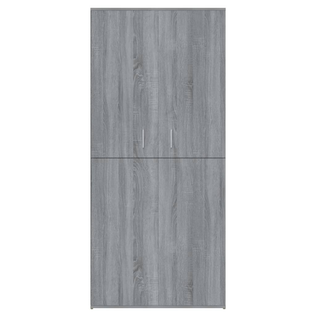 vidaXL Παπουτσοθήκη Γκρι Sonoma 80x39x178 εκ. από Επεξεργασμένο Ξύλο