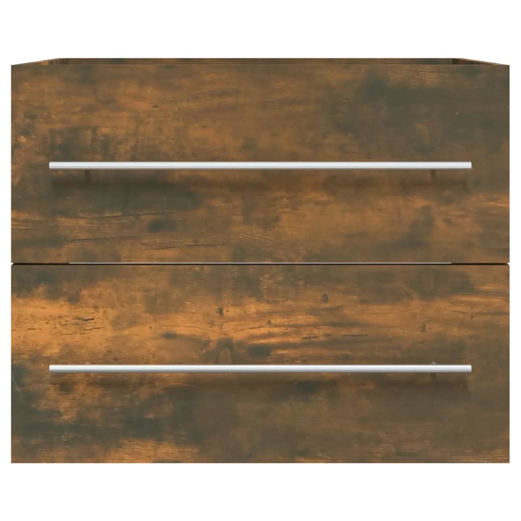 vidaXL Ντουλάπι Νιπτήρα Καπνιστή Δρυς 60 x 38,5 x 48 εκ. Επεξεργ. Ξύλο