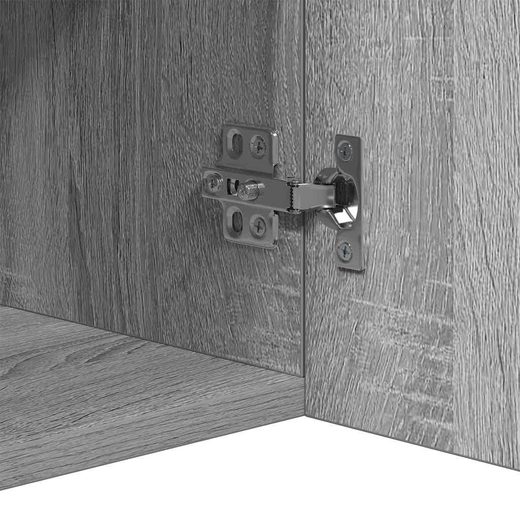 vidaXL Μπουφές με LED Γκρι Sonoma 80x35x75 εκ.