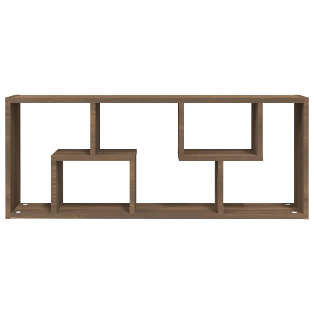 vidaXL Ραφιέρα Τοίχου Καφέ Δρυς 36x16x90 εκ. Επεξεργασμένο Ξύλο