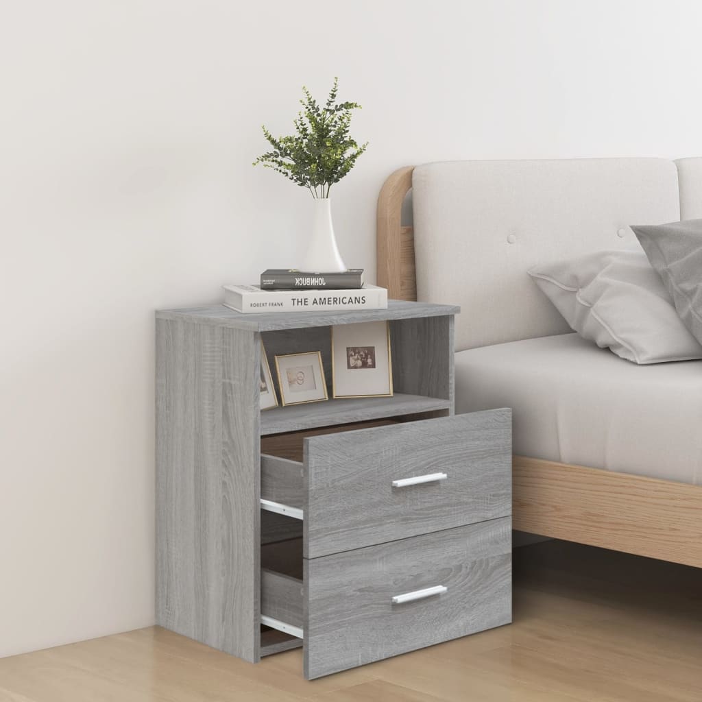 vidaXL Κομοδίνο Γκρι Sonoma 50 x 32 x 60 εκ.