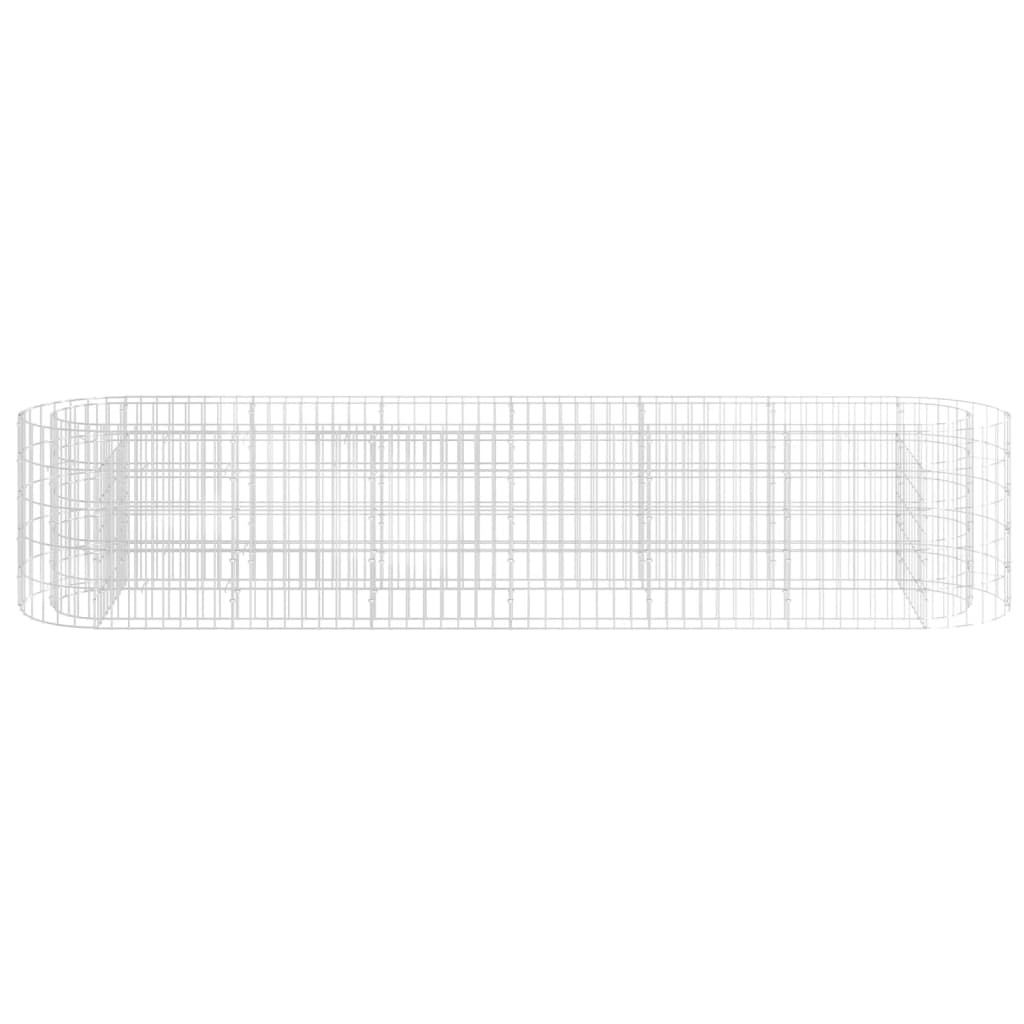 vidaXL Συρματοκιβώτιο-Γλάστρα Υπερυψωμένη 260x50x50 εκ. Γαλβαν. Ατσάλι
