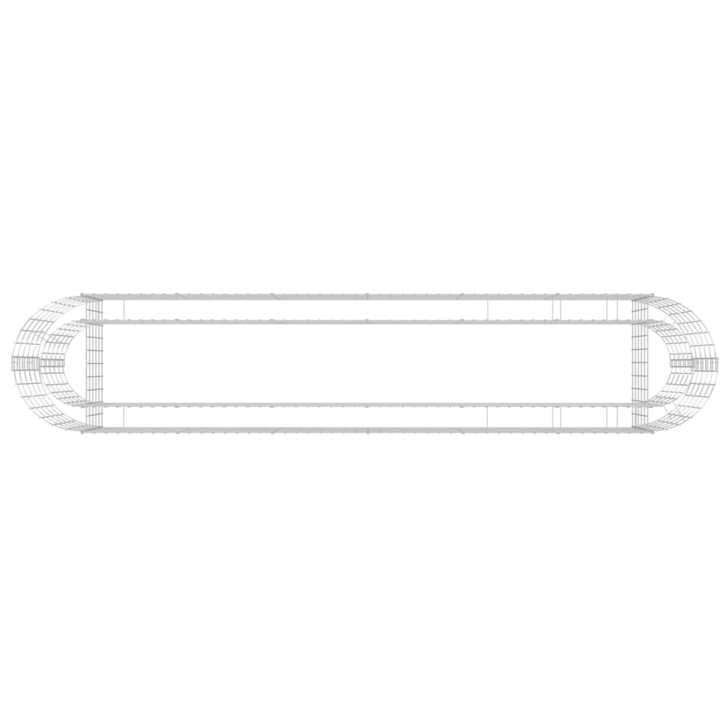 vidaXL Συρματοκιβώτιο-Γλάστρα Υπερυψωμένη 260x50x50 εκ. Γαλβαν. Ατσάλι