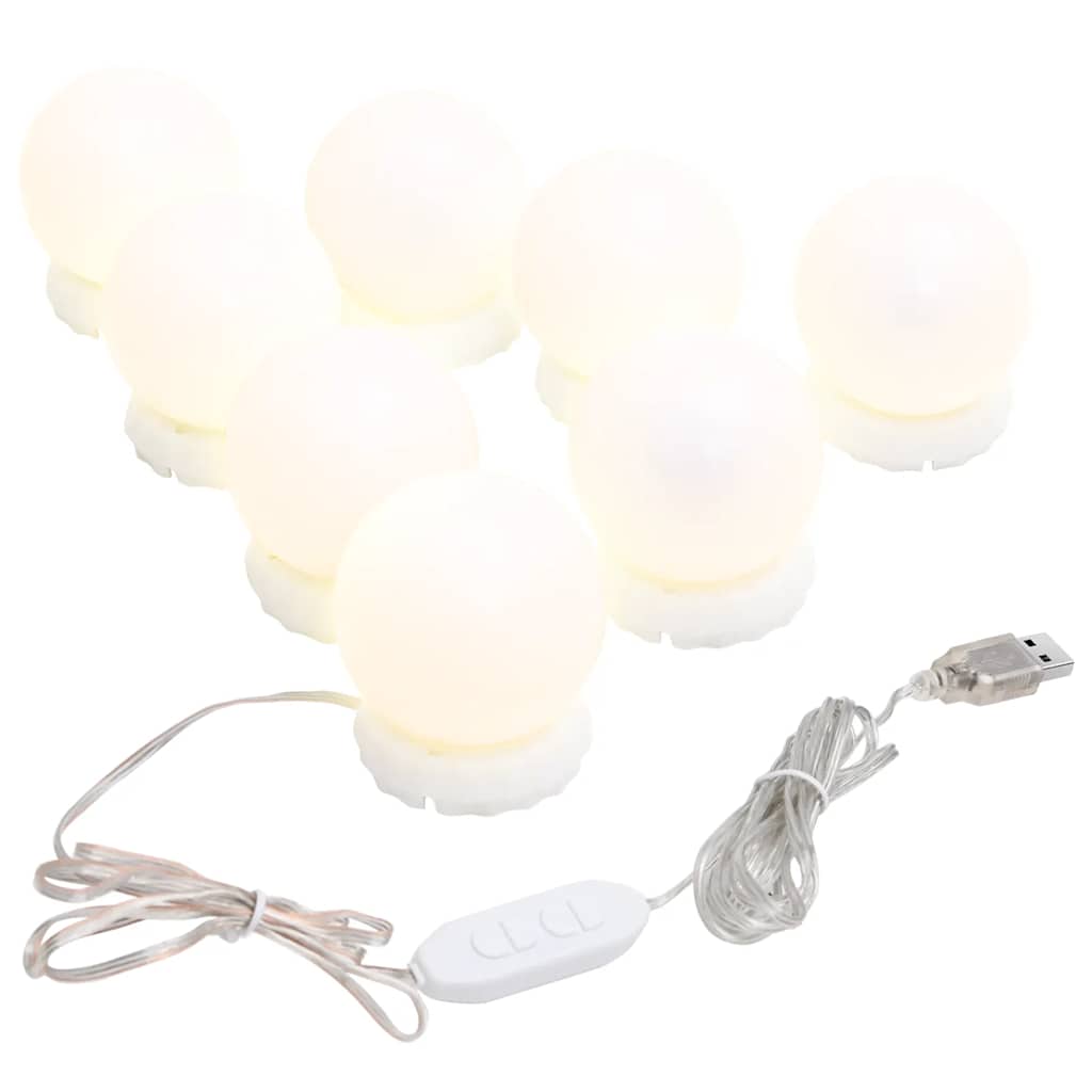 vidaXL Καθρέφτης με Φώτα LED 80x40 εκ. Γυαλί Οβάλ