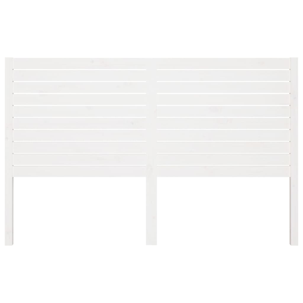 vidaXL Κεφαλάρι Κρεβατιού Λευκό 166 x 4 x 100 εκ. Μασίφ Ξύλο Πεύκου