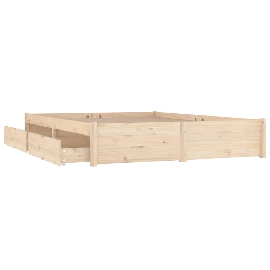 vidaXL Πλαίσιο Κρεβατιού με Συρτάρια 120x190 εκ. Small Double