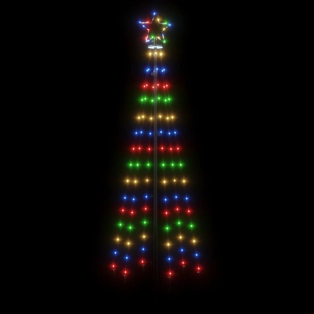 vidaXL Χριστουγεννιάτικο Δέντρο Κώνος 108 LED Πολύχρωμο 70 x 180 εκ.