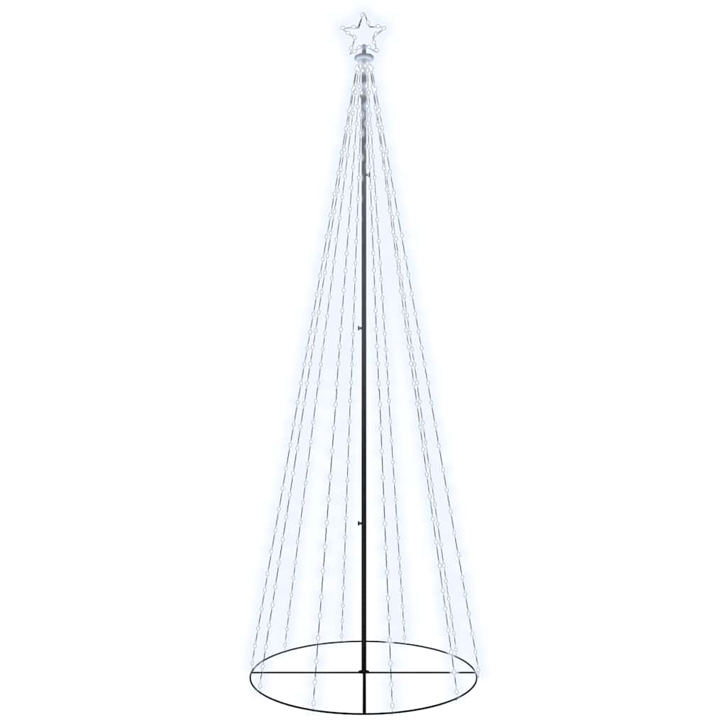 vidaXL Χριστουγεννιάτικο Δέντρο Κώνος 310 LED Ψυχρό Λευκό 100x300 εκ.