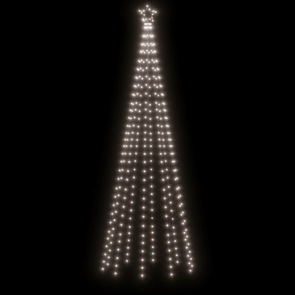 vidaXL Χριστουγεννιάτικο Δέντρο Κώνος 310 LED Ψυχρό Λευκό 100x300 εκ.