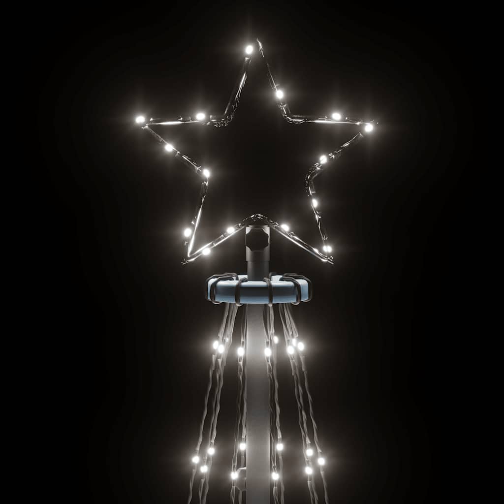 vidaXL Χριστουγεννιάτικο Δέντρο Κώνος 310 LED Ψυχρό Λευκό 100x300 εκ.