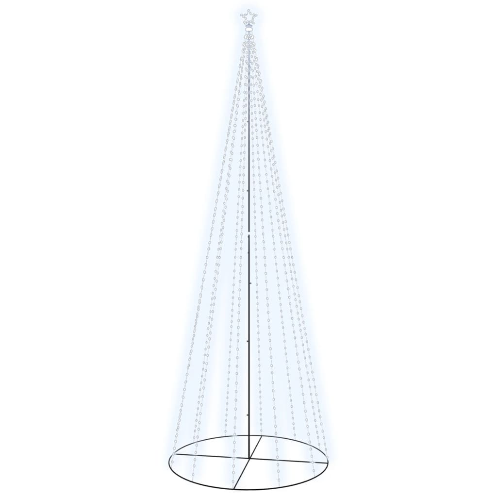 vidaXL Χριστουγεννιάτικο Δέντρο Κώνος 732 LED Ψυχρό Λευκό 160x500 εκ.