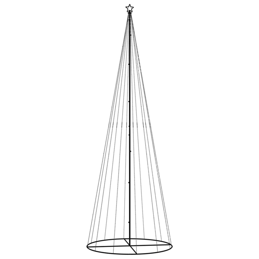 vidaXL Χριστουγεννιάτικο Δέντρο Κώνος 732 LED Ψυχρό Λευκό 160x500 εκ.