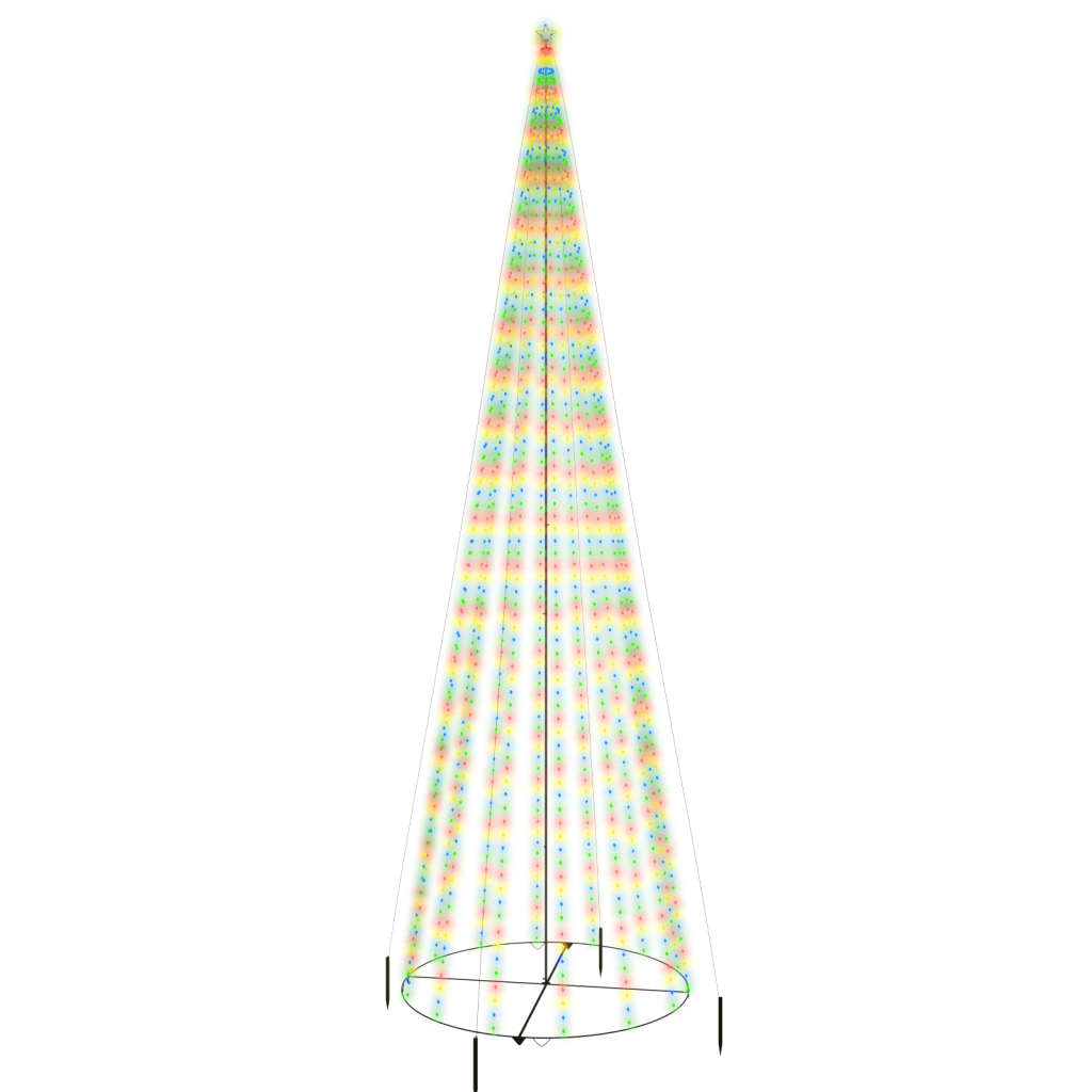 vidaXL Χριστουγεννιάτικο Δέντρο Κώνος 1134 LED Πολύχρωμο 230x800 εκ.
