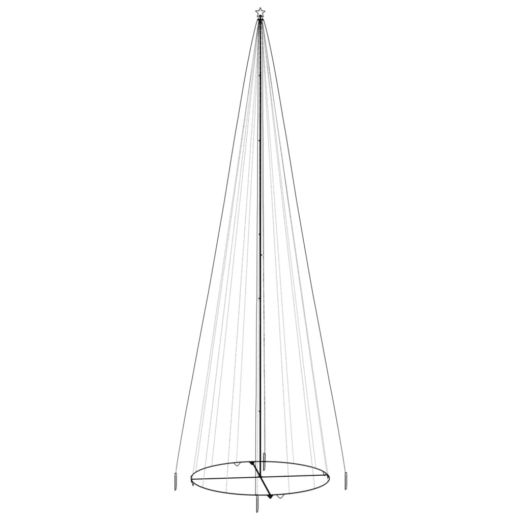 vidaXL Χριστουγεννιάτικο Δέντρο Κώνος 1134 LED Πολύχρωμο 230x800 εκ.