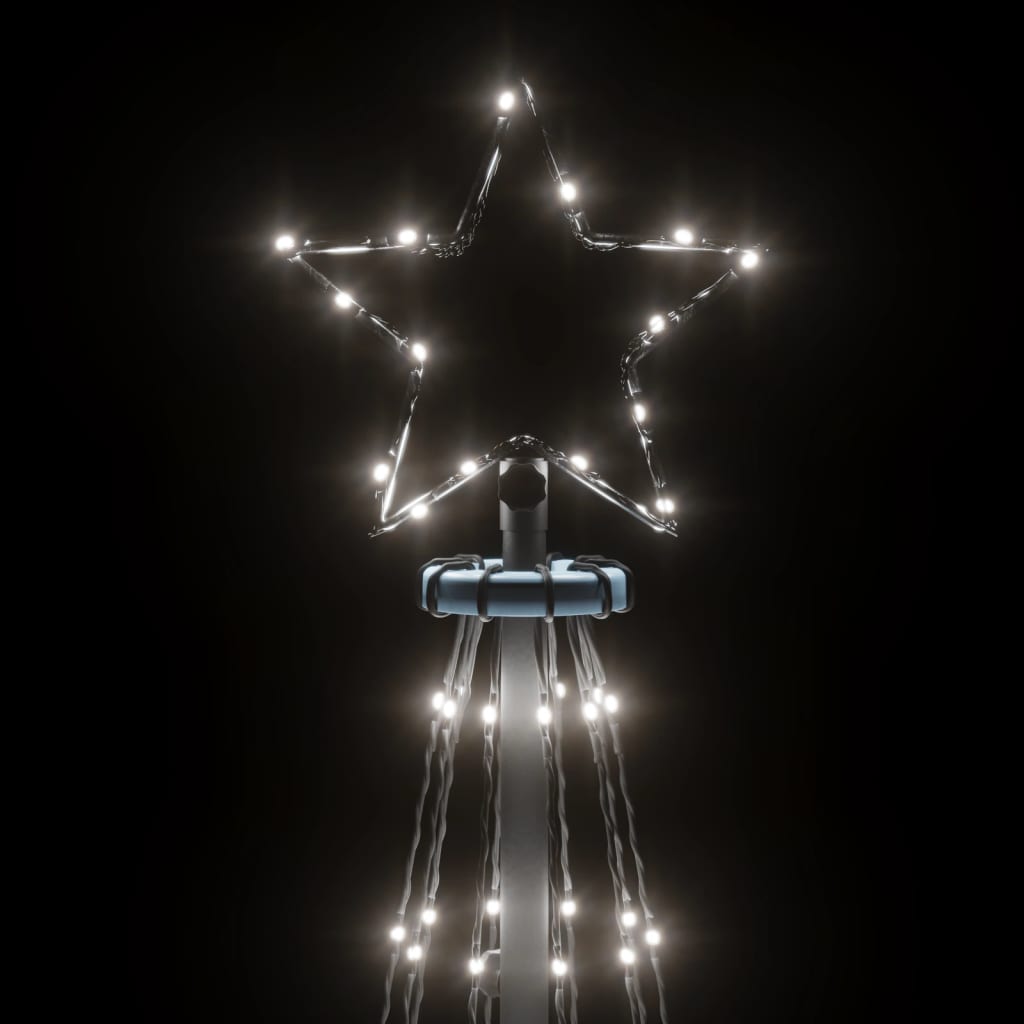vidaXL Χριστουγεννιάτικο Δέντρο Με Ακίδα 732 LED Ψυχρό Λευκό 500 εκ.