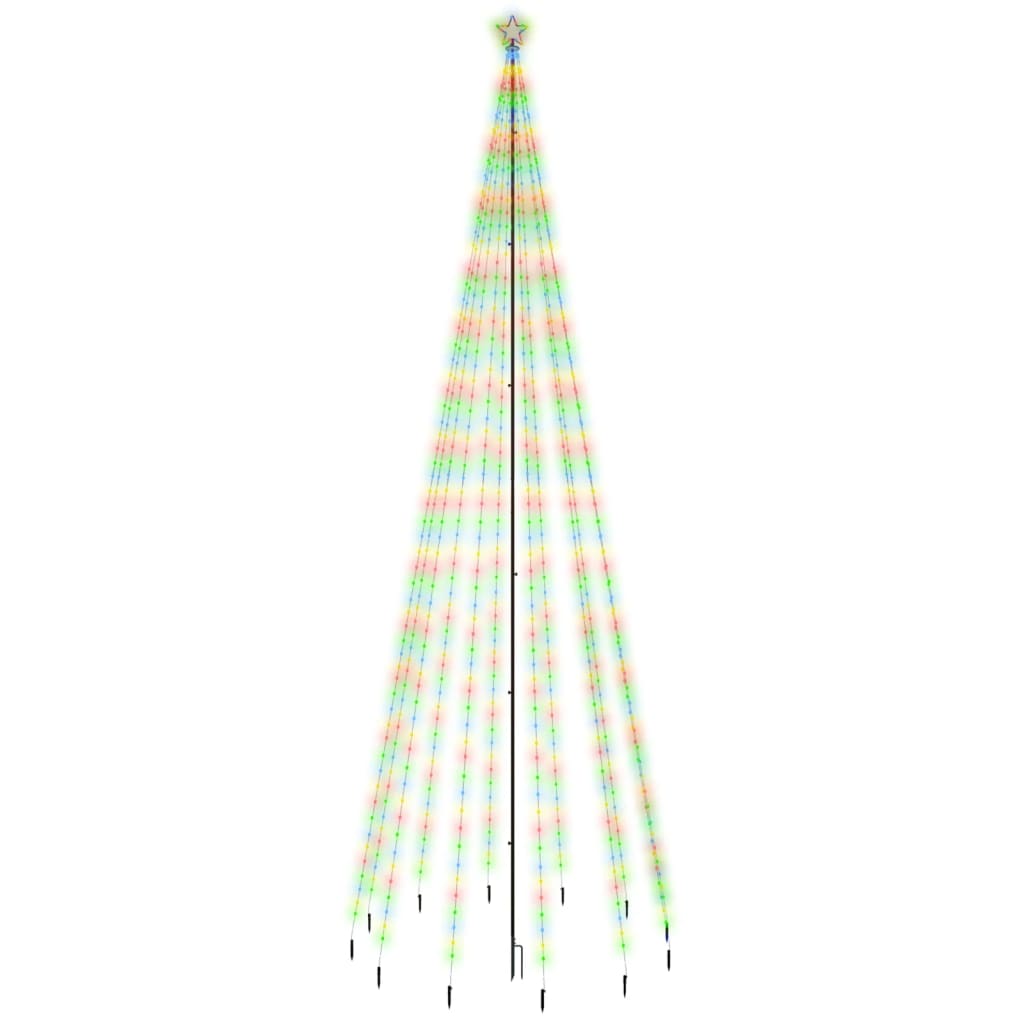 vidaXL Χριστουγεννιάτικο Δέντρο Με Ακίδα 732 LEDs Πολύχρωμο 500 εκ.