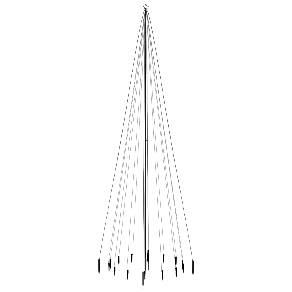 vidaXL Χριστουγεννιάτικο Δέντρο Με Ακίδα 1134 LEDs Πολύχρωμο 800 εκ.