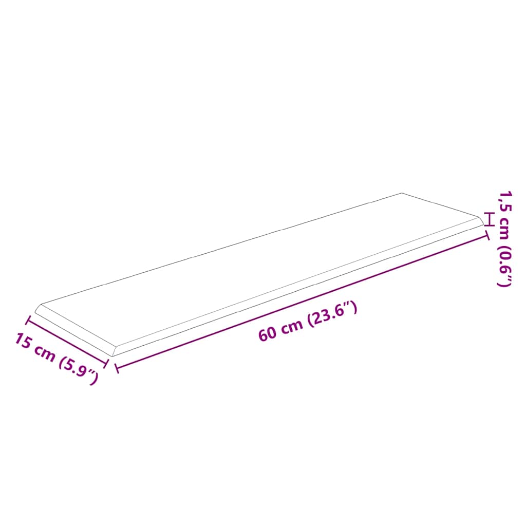 vidaXL Πάνελ Τοίχου 12 τεμ. Κρεμ 60 x 15 εκ. 1,08 μ² Υφασμάτινα