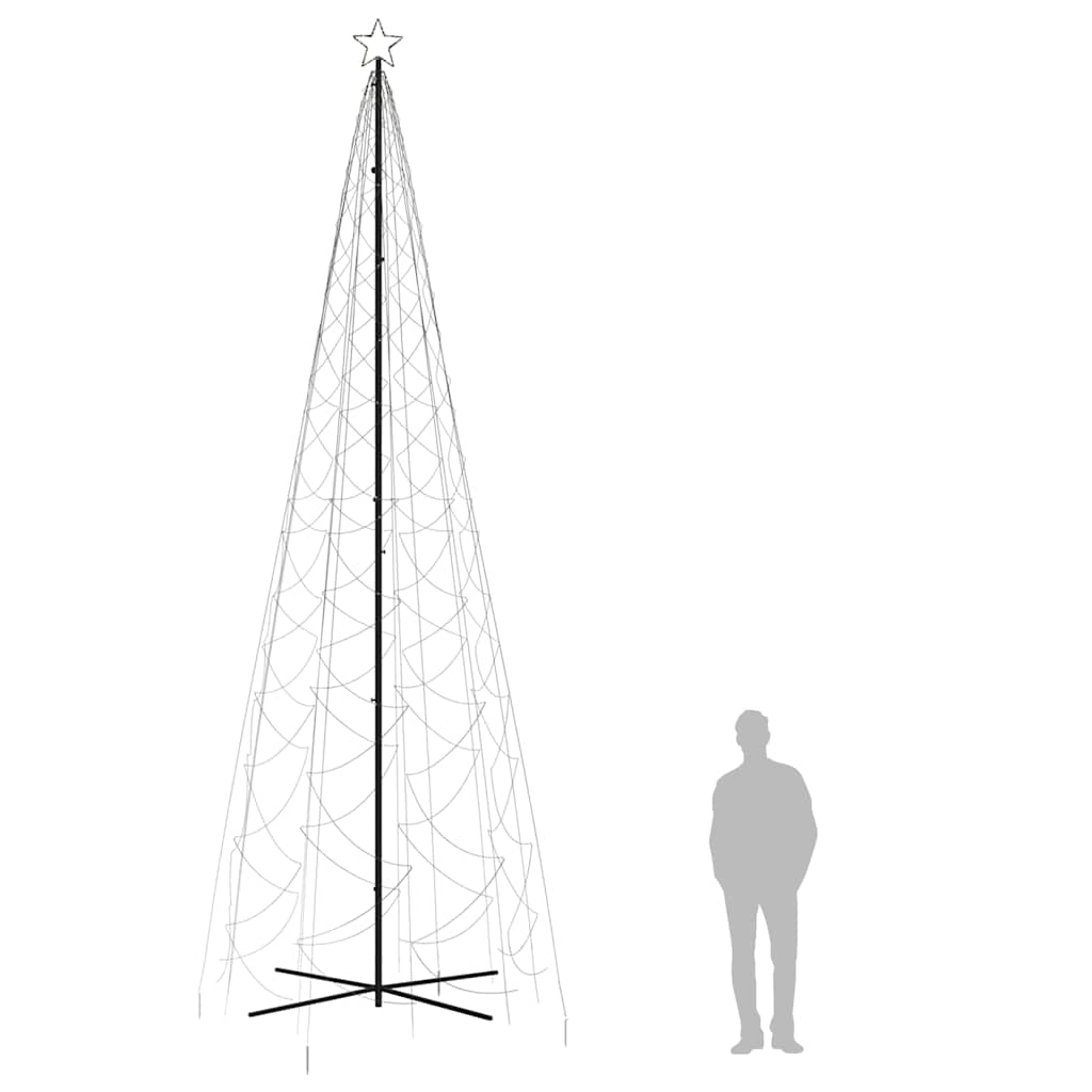 vidaXL Χριστουγεννιάτικο Δέντρο Κώνος 1400 LED Θερμό Λευκό 160x500 εκ.