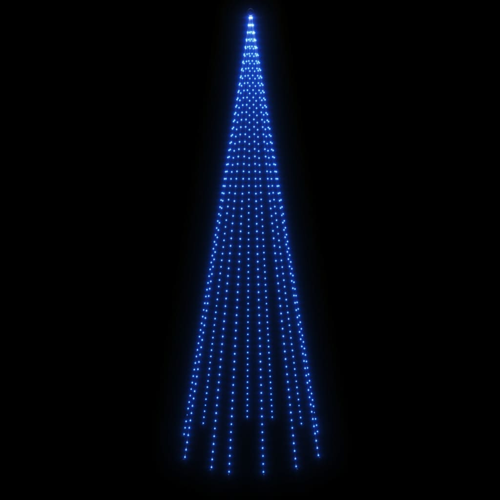 vidaXL Χριστουγεν. Δέντρο για Ιστό Σημαίας 732 LED Μπλε 500 εκ.