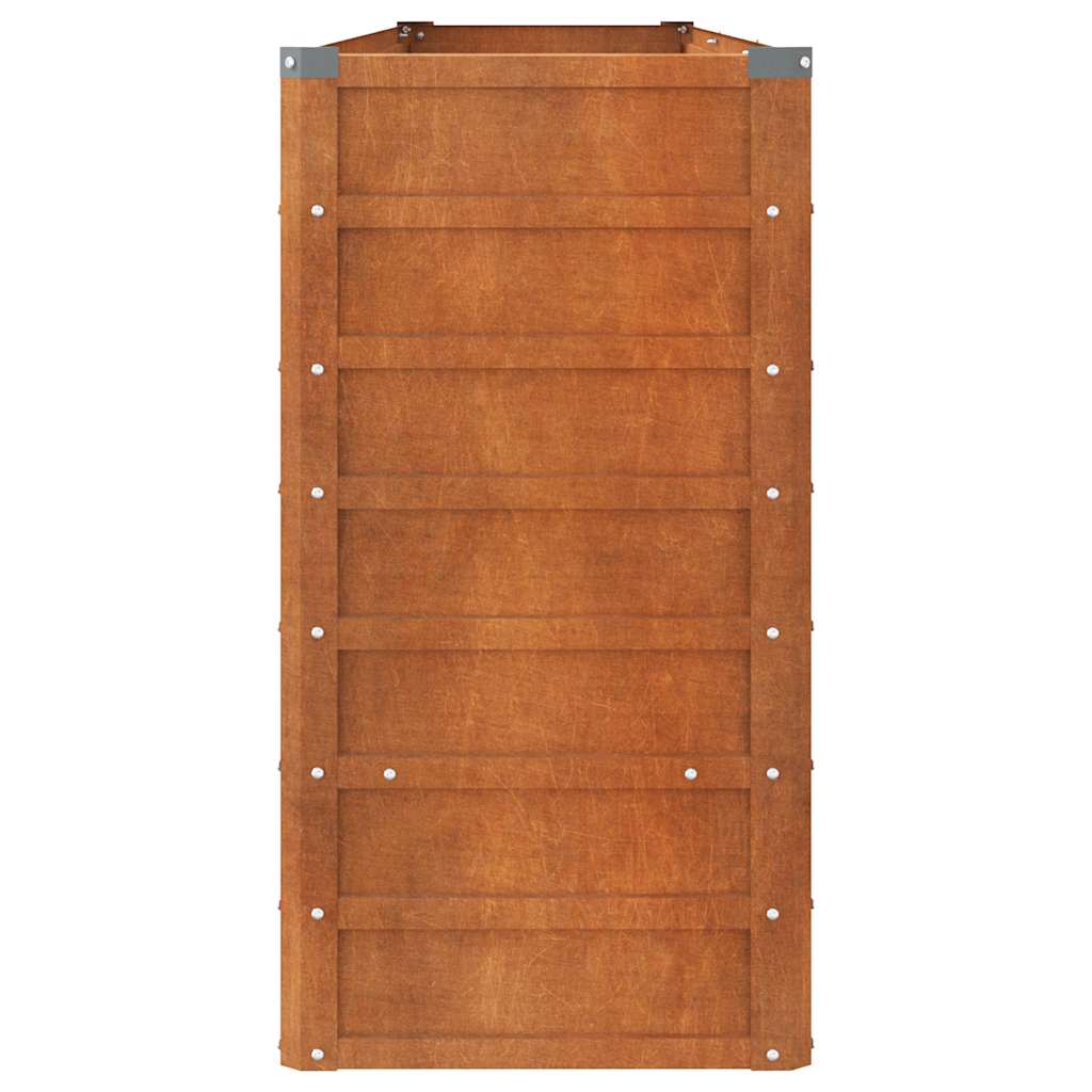 vidaXL Ζαρντινιέρα Σκουριασμένο 240x40x77 εκ. Ατσάλι Σκληρυθέν Αέρα