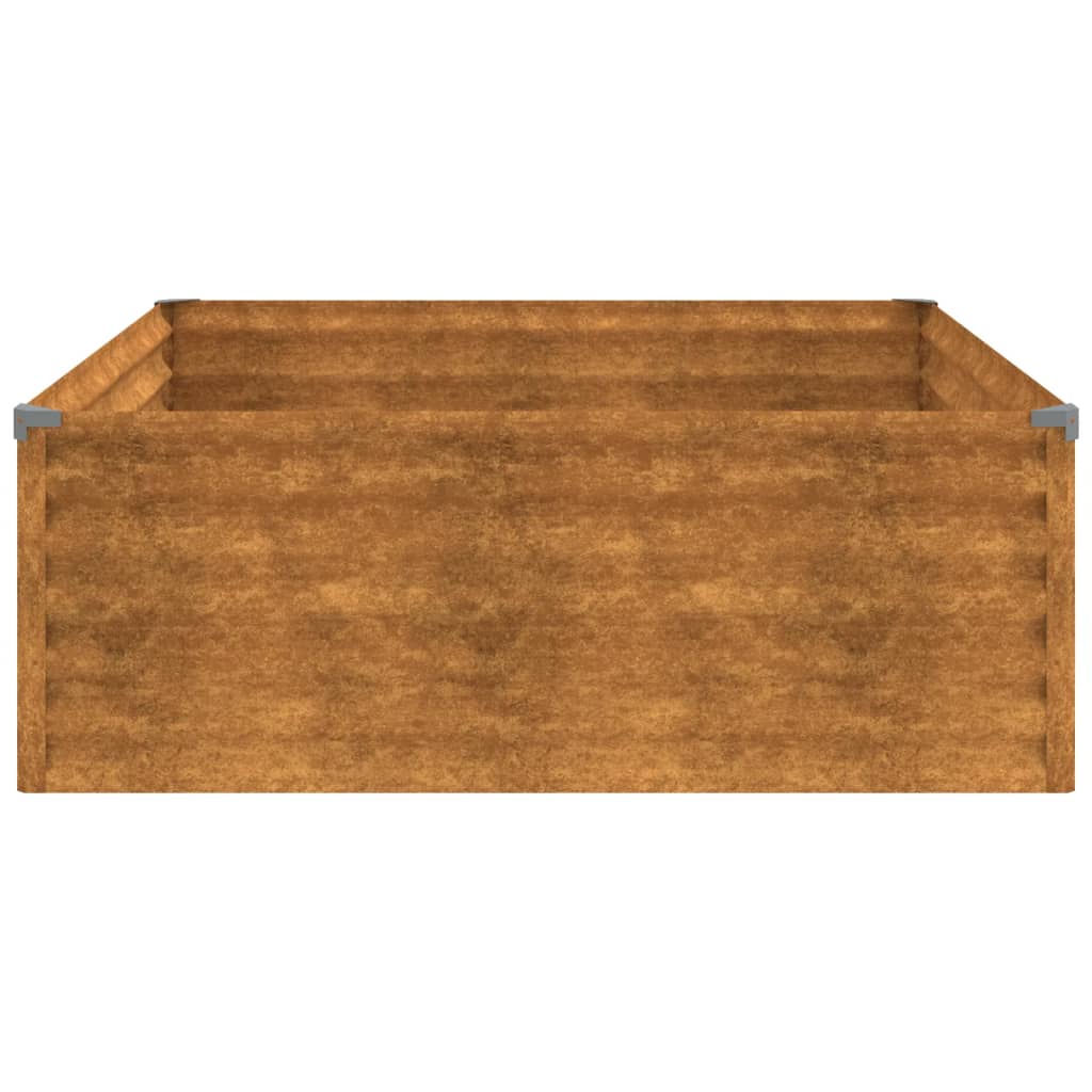 vidaXL Ζαρντινιέρα 100 x 100 x 36 εκ. από Ατσάλι Σκληρυθέν στον Αέρα