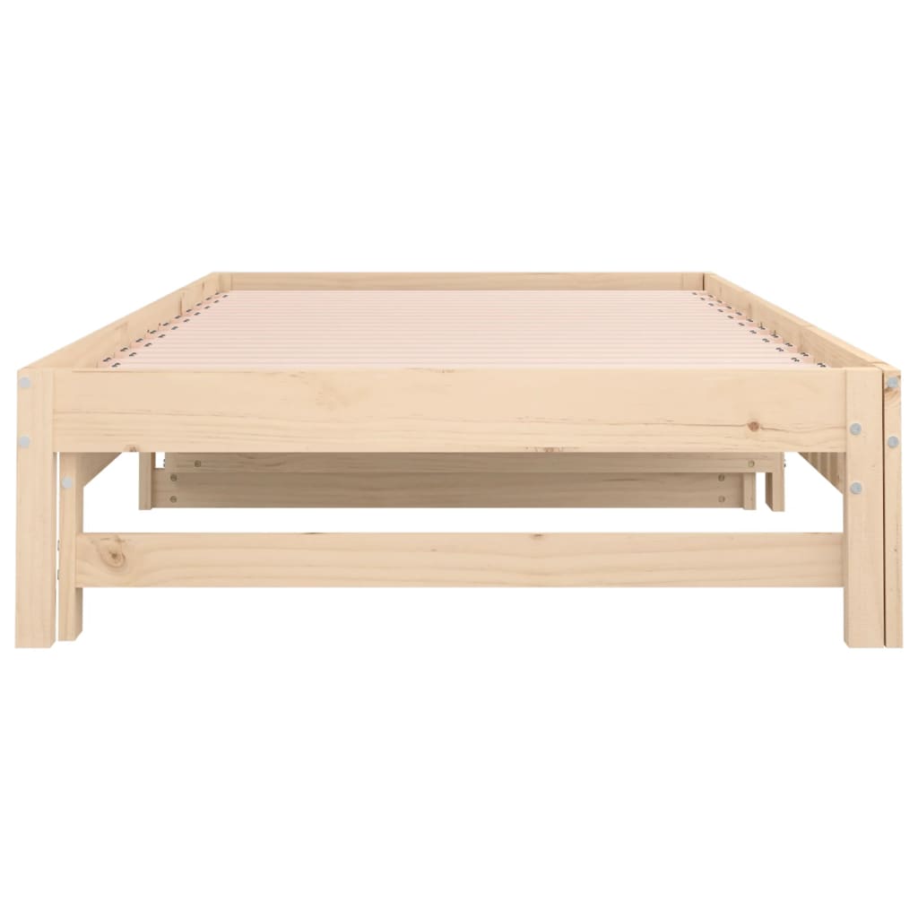vidaXL Καναπές Κρεβάτι Συρόμενος 2x(90x190) εκ. Μασίφ Ξύλο Πεύκου