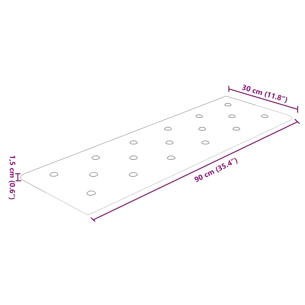 vidaXL Πάνελ Τοίχου 12 τεμ. Κόκκινα 90 x 30 εκ. 3,24 μ² Συνθ. Δέρμα
