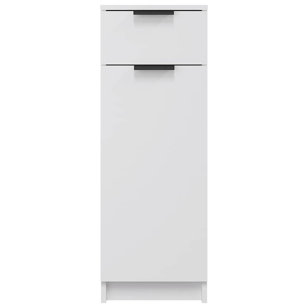 vidaXL Ντουλάπι Μπάνιου Λευκό 32 x 34 x 90 εκ. Επεξεργασμένο Ξύλο