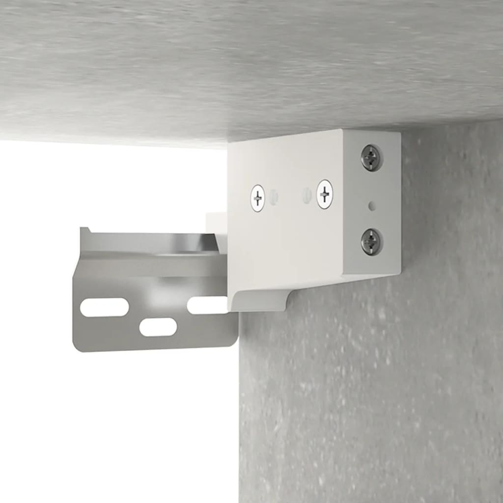 vidaXL Ντουλάπι Μπάνιου με Καθρέφτη και Γκρι Σκυροδέμ. 64x20x67εκ.