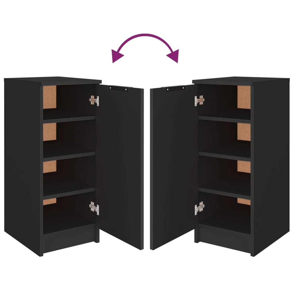 vidaXL Παπουτσοθήκη Μαύρη 30 x 35 x 70 εκ. από Επεξεργασμένο Ξύλο