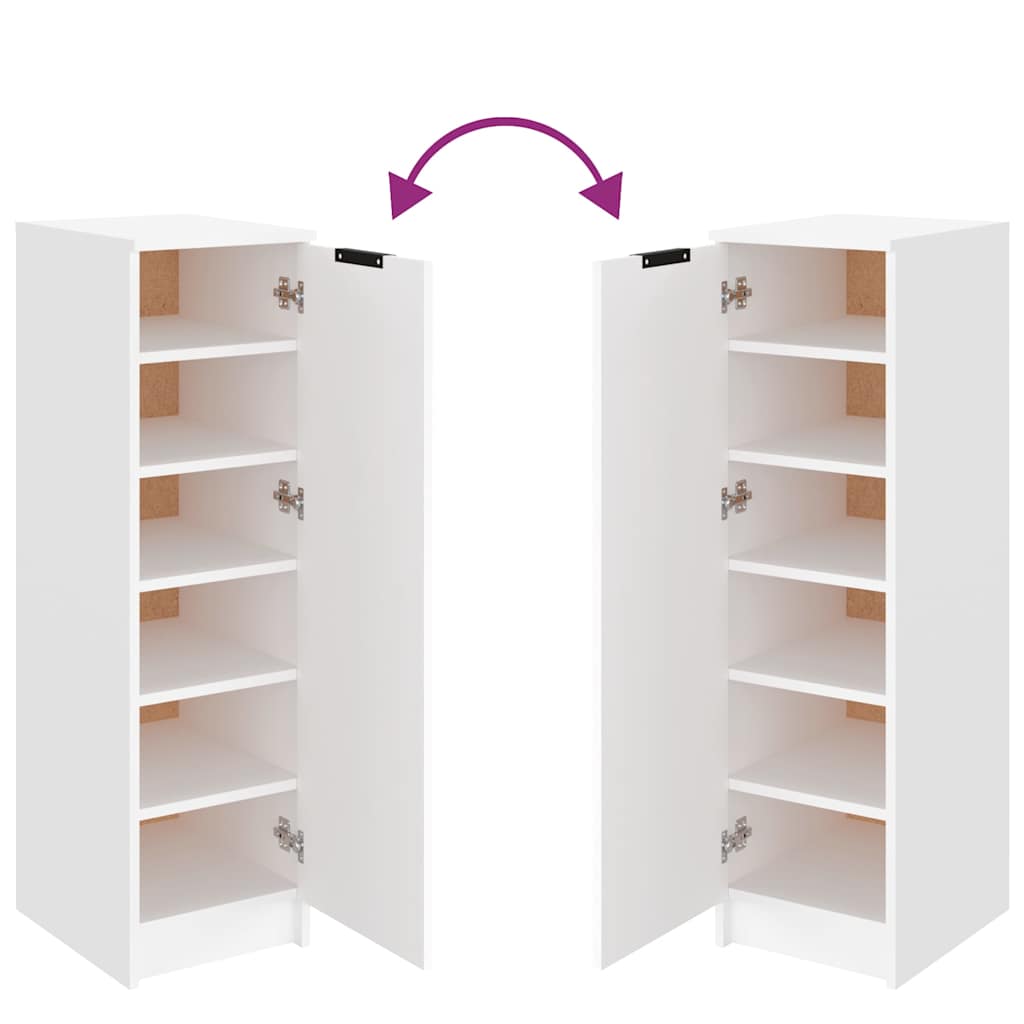 vidaXL Παπουτσοθήκη Λευκή 30x35x100 εκ. από Επεξεργασμένο Ξύλο