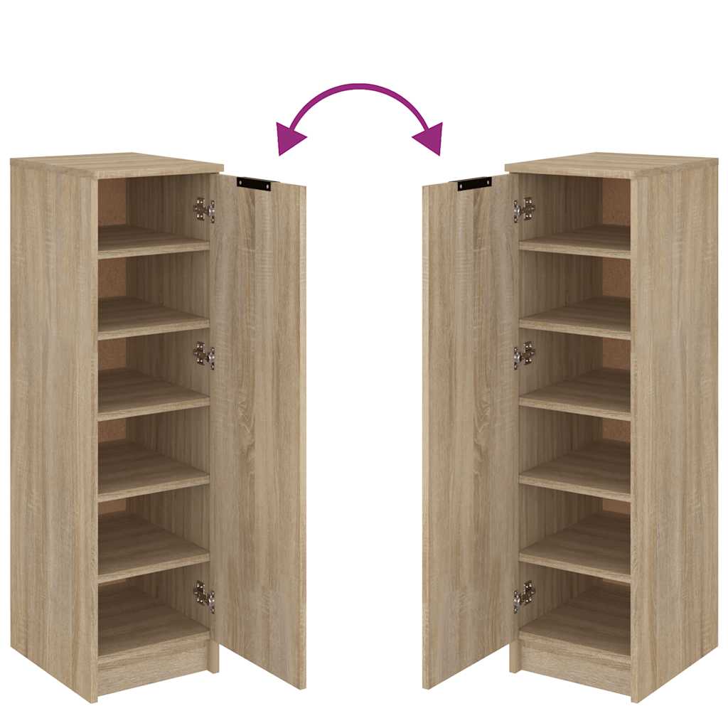 vidaXL Παπουτσοθήκη Sonoma Δρυς 30x35x100 εκ. από Επεξεργασμένο Ξύλο