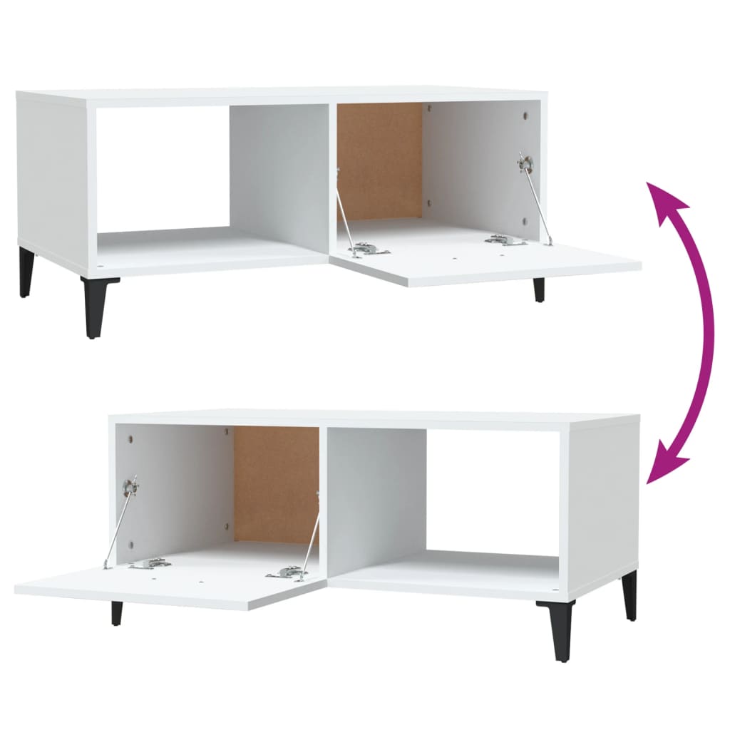 vidaXL Τραπεζάκι Σαλονιού Λευκό 90x50x40 εκ. Επεξεργασμένο Ξύλο