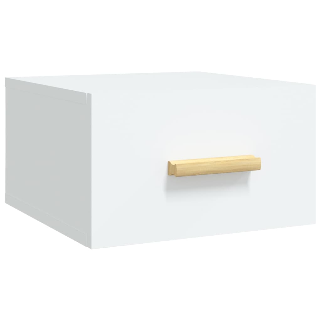 vidaXL Κομοδίνα Επιτοίχια 2 τεμ. Λευκά 35x35x20 εκ.