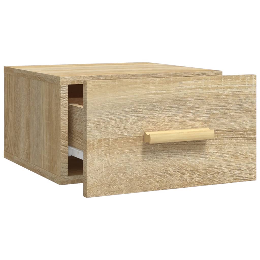 vidaXL Κομοδίνα Επιτοίχια 2 τεμ. Sonoma Δρυς 35 x 35 x 20 εκ.