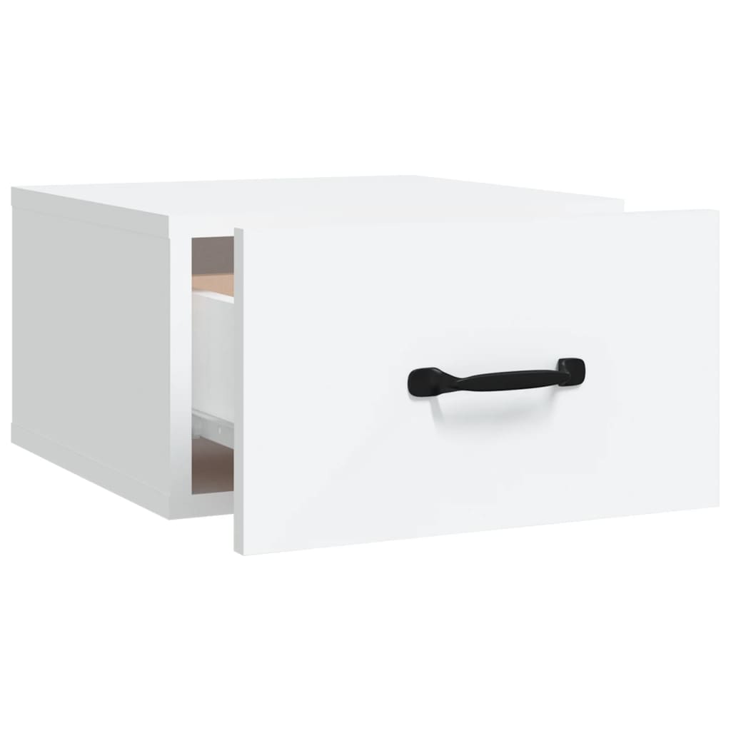 vidaXL Κομοδίνα Επιτοίχια 2 τεμ. Λευκά 35x35x20 εκ.