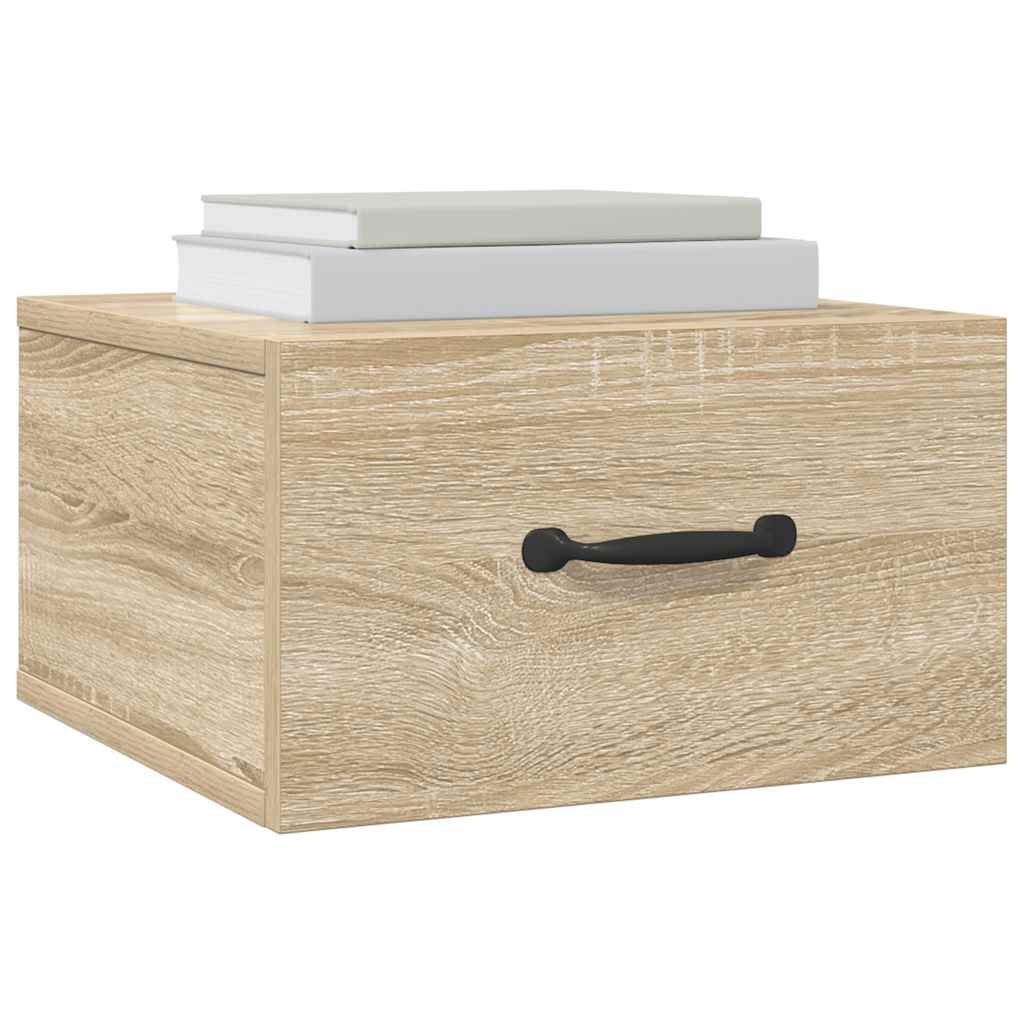 vidaXL Κομοδίνα Επιτοίχια 2 τεμ. Sonoma Δρυς 35 x 35 x 20 εκ.
