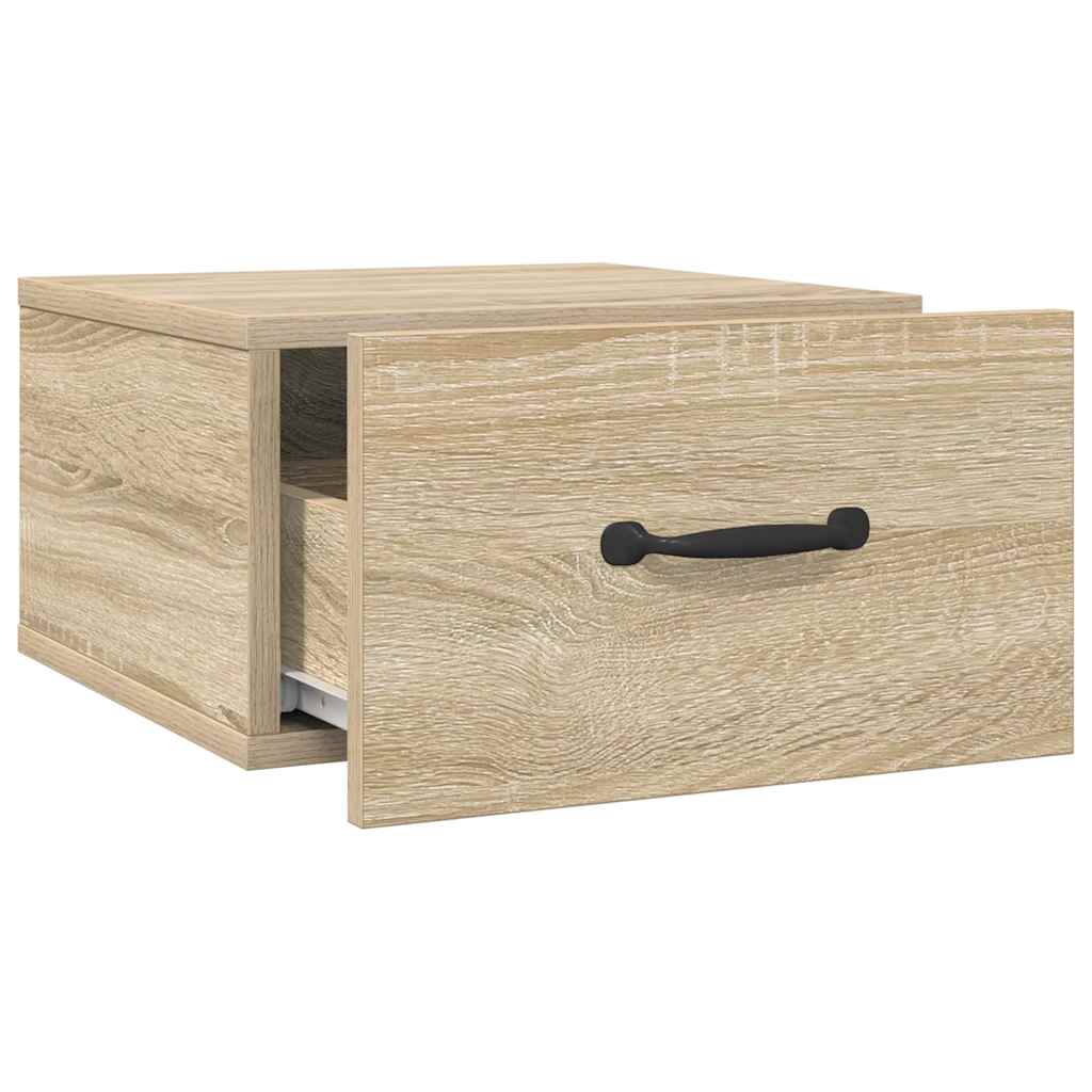 vidaXL Κομοδίνα Επιτοίχια 2 τεμ. Sonoma Δρυς 35 x 35 x 20 εκ.