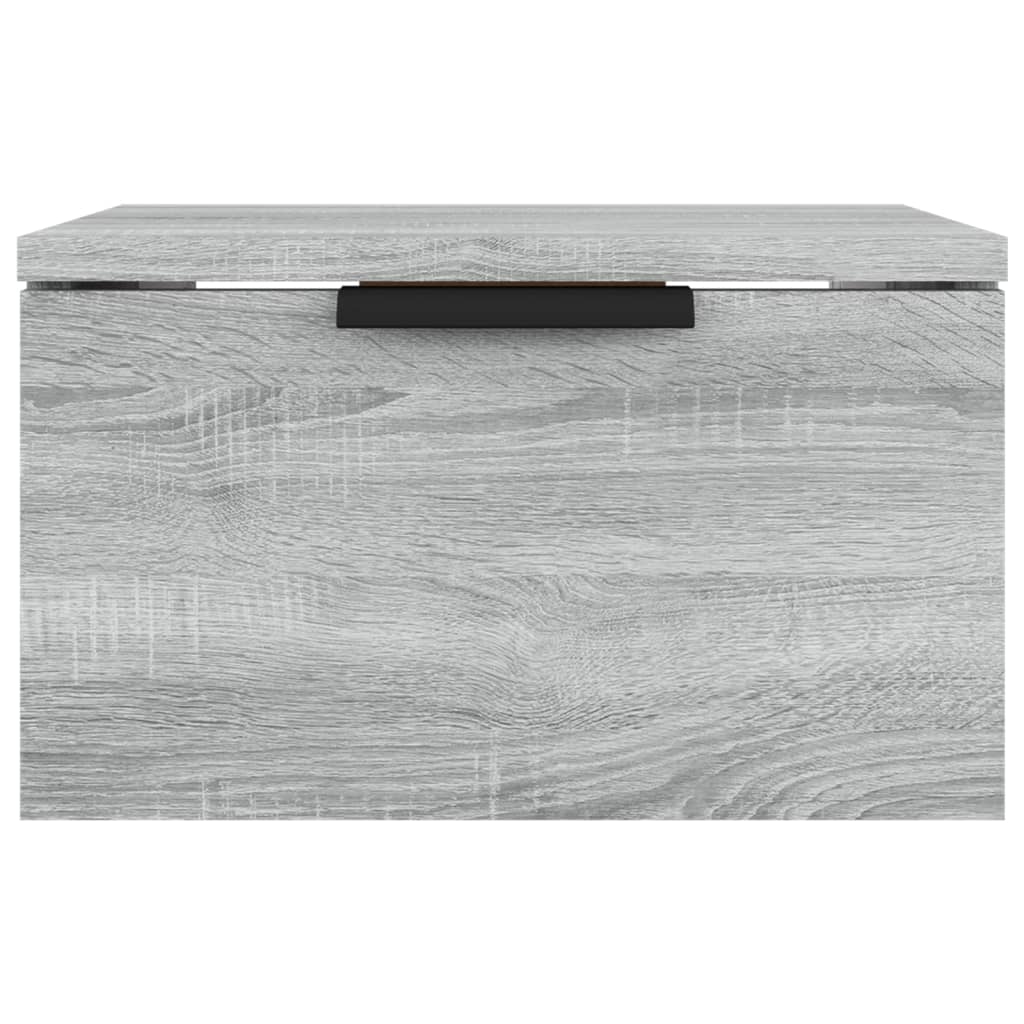 vidaXL Κομοδίνα Επιτοίχια 2 τεμ. Γκρι Sonoma 34x30x20 εκ.