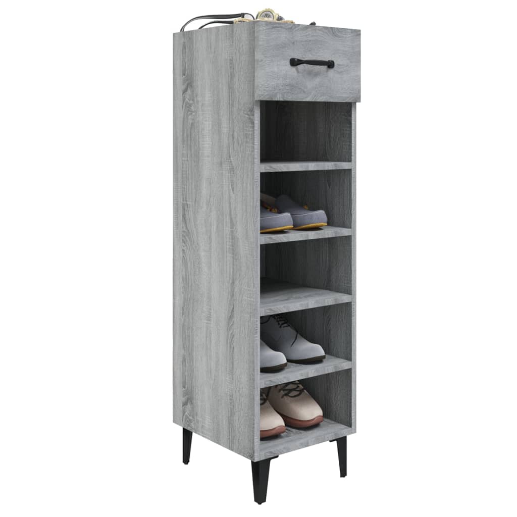vidaXL Παπουτσοθήκη Γκρι Sonoma 30x35x105 εκ. από Επεξεργασμένο Ξύλο