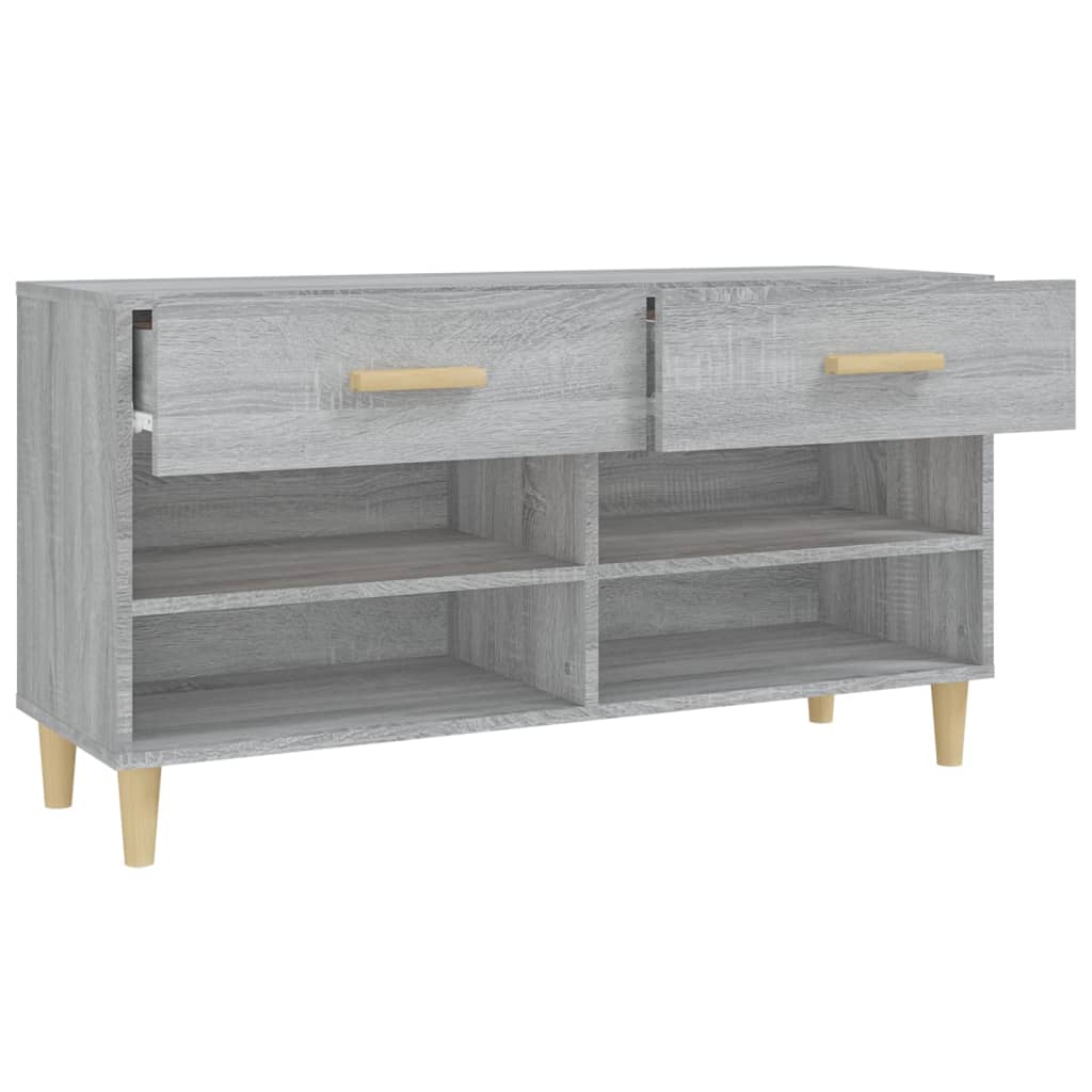vidaXL Παπουτσοθήκη Γκρι Sonoma 102x35x55 εκ. από Επεξεργασμένο Ξύλο