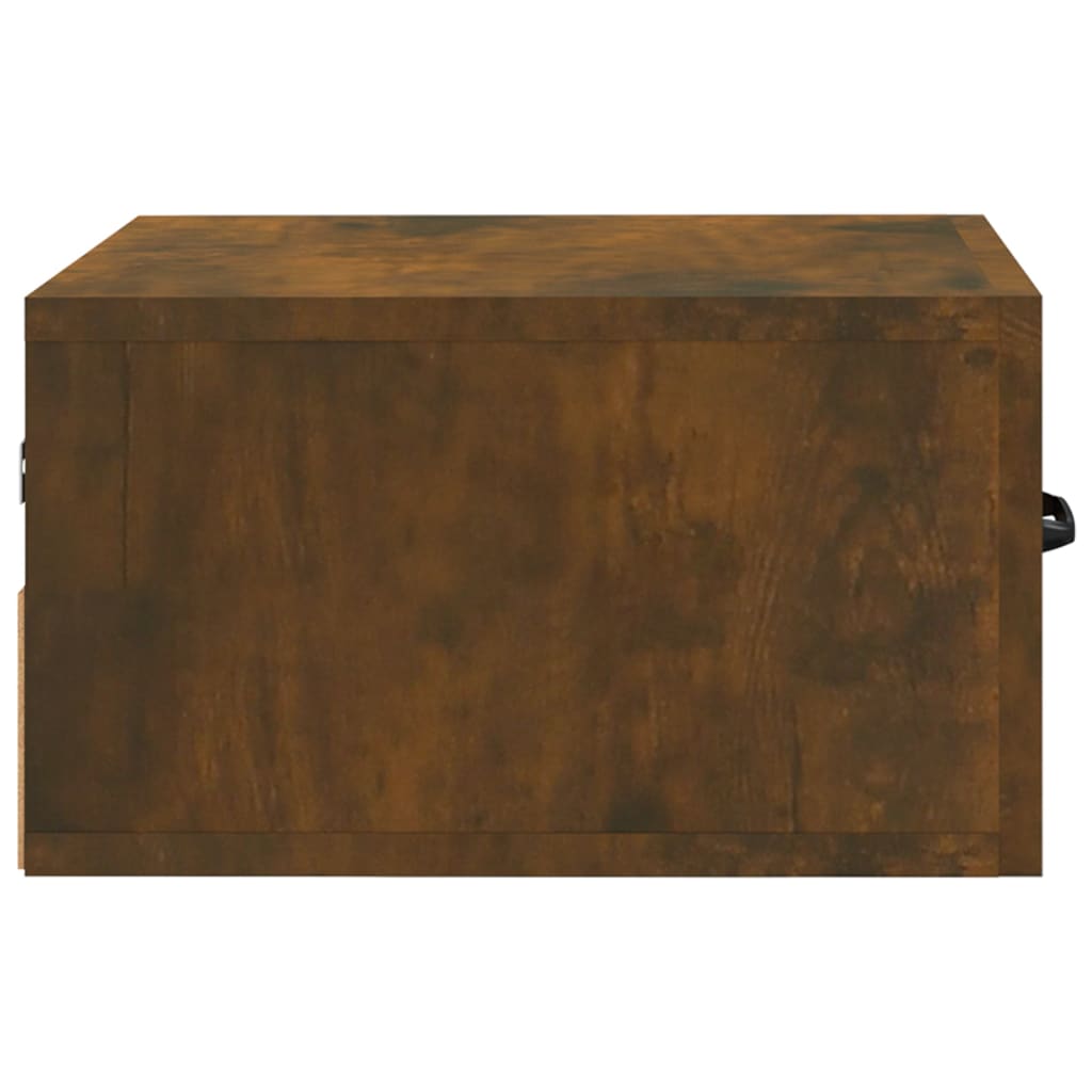 vidaXL Κομοδίνο Επιτοίχιο Καπνιστή Δρυς 35 x 35 x 20 εκ.