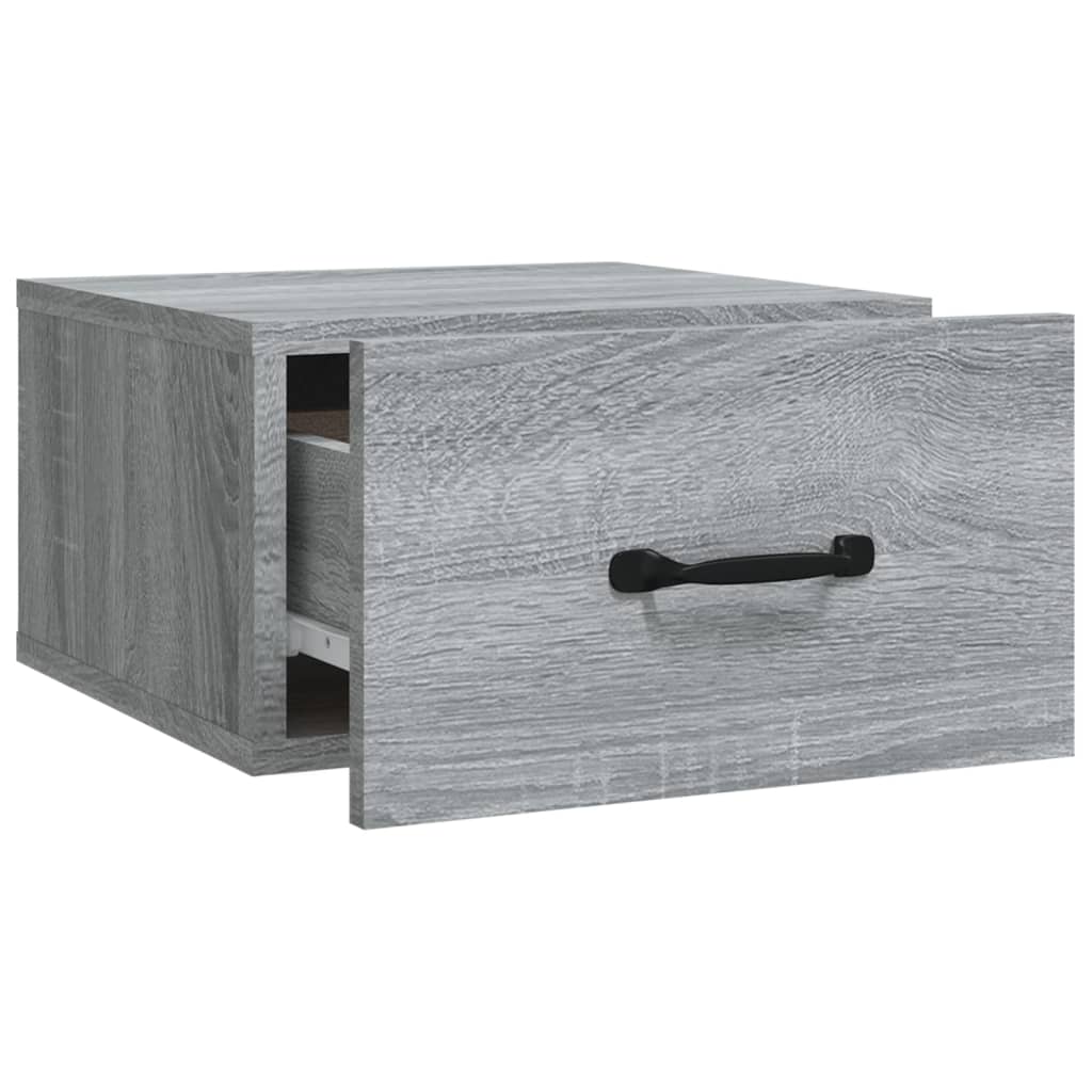 vidaXL Κομοδίνα Επιτοίχια 2 τεμ. Γκρι Sonoma 35 x 35 x 20 εκ.
