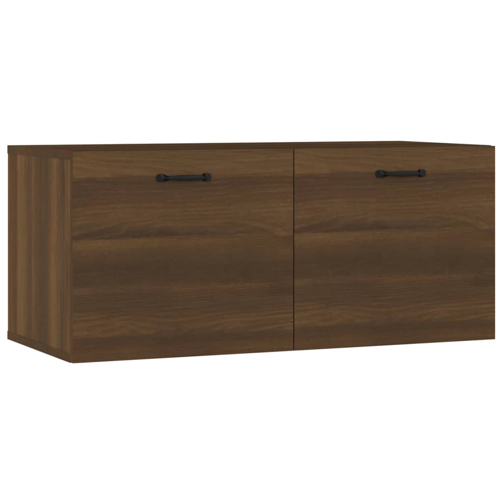 vidaXL Ντουλάπι Τοίχου Καφέ Δρυς 80x35x36,5 εκ. Επεξεργασμένο Ξύλο