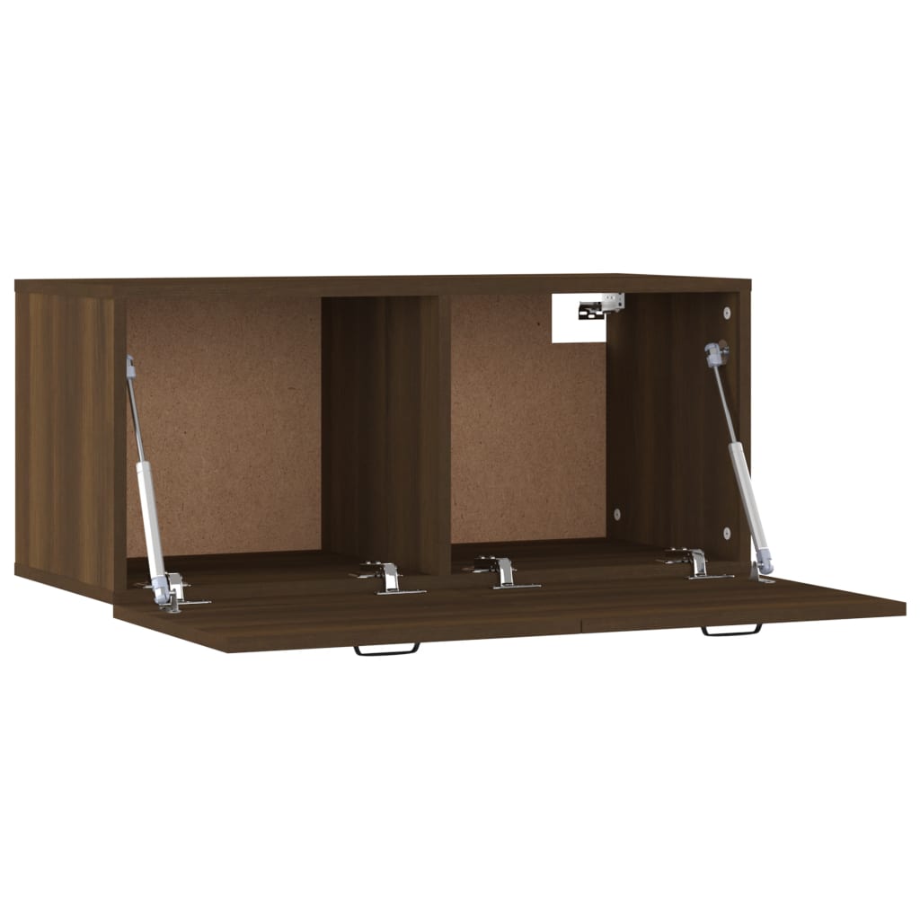vidaXL Ντουλάπι Τοίχου Καφέ Δρυς 80x35x36,5 εκ. Επεξεργασμένο Ξύλο