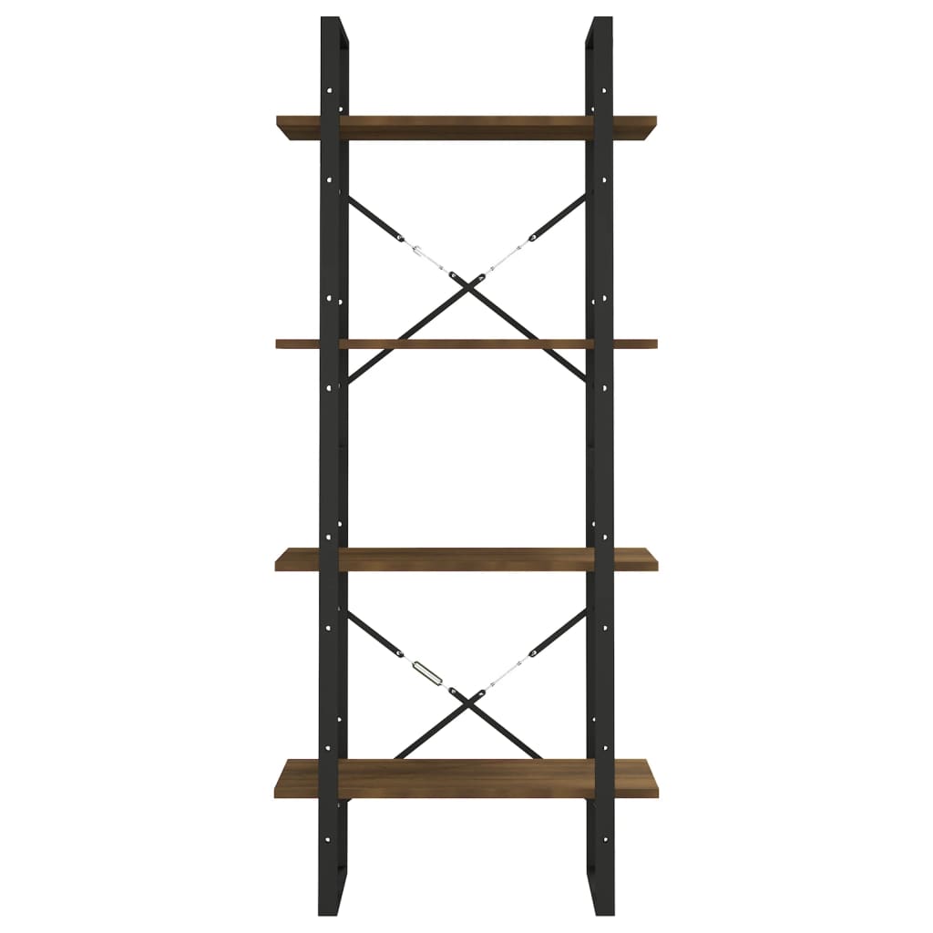 vidaXL Βιβλιοθήκη με 4 Ράφια Καφέ Δρυς 60x30x140 εκ. Επεξεργ. Ξύλο
