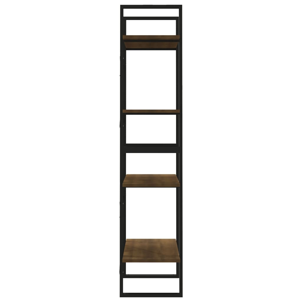 vidaXL Βιβλιοθήκη με 4 Ράφια Καφέ Δρυς 60x30x140 εκ. Επεξεργ. Ξύλο